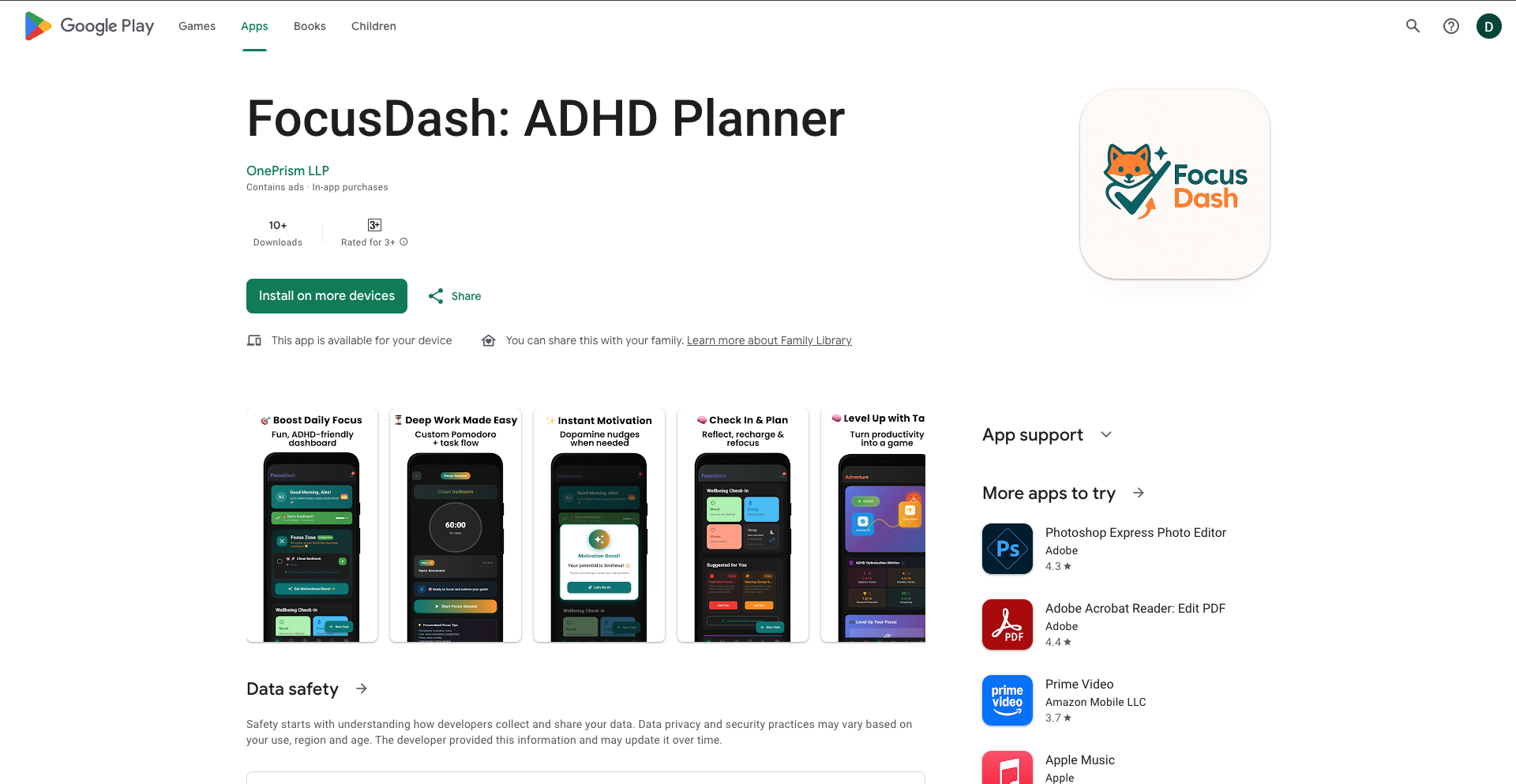 FocusDash ADHD App